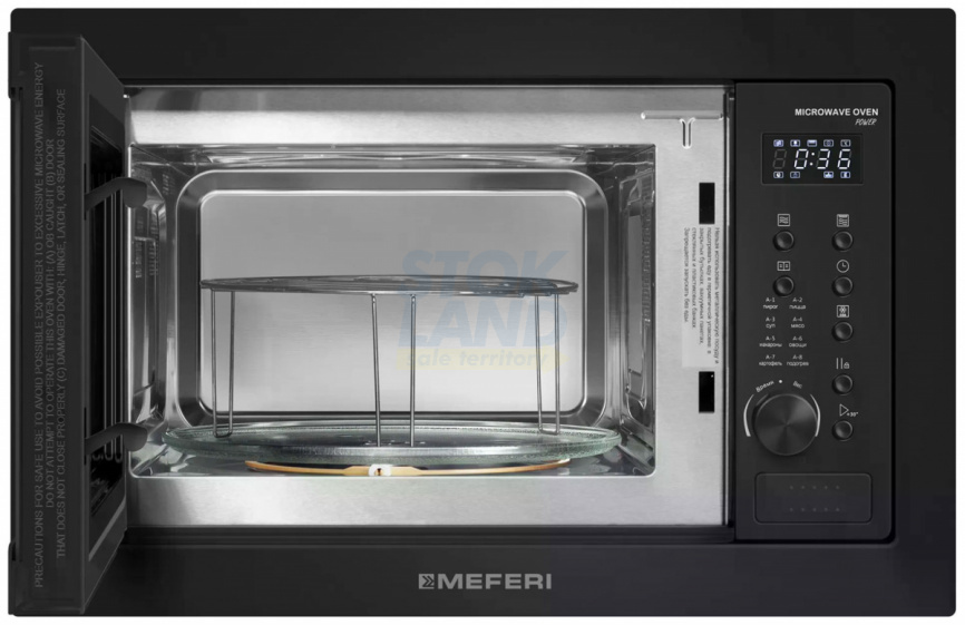 Встраиваемая микроволновая печь СВЧ Meferi MMO6025BK POWER фото 3