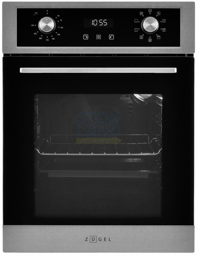 Электрический духовой шкаф Zugel ZOE452X, стальной фото 1