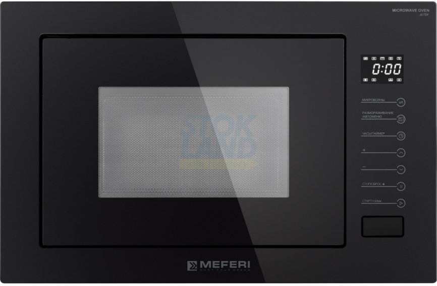 Встраиваемая микроволновая печь СВЧ Meferi MMO6025BK MATT ULTRA фото 1