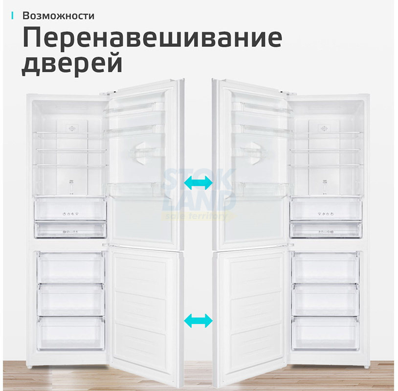 Двухкамерный холодильник Harper RH5559BI белый фото 4