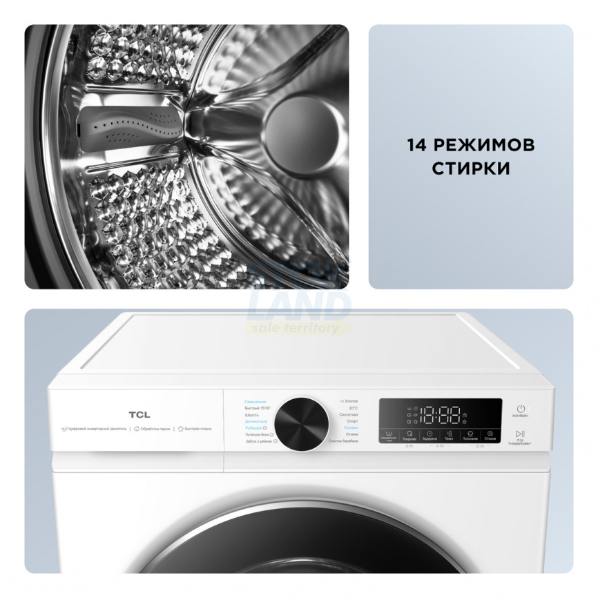 Стиральная машина TCL TWOP-6809W14W1 фото 9