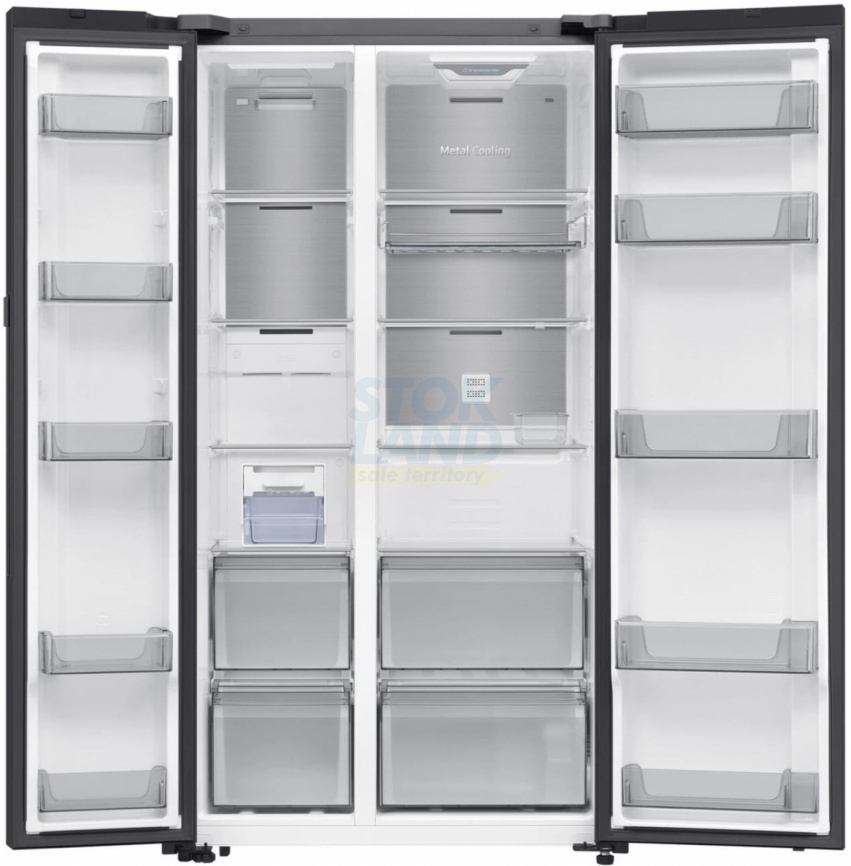Холодильник Side-by-Side Samsung RS80F65M1WWR белое стекло фото 3