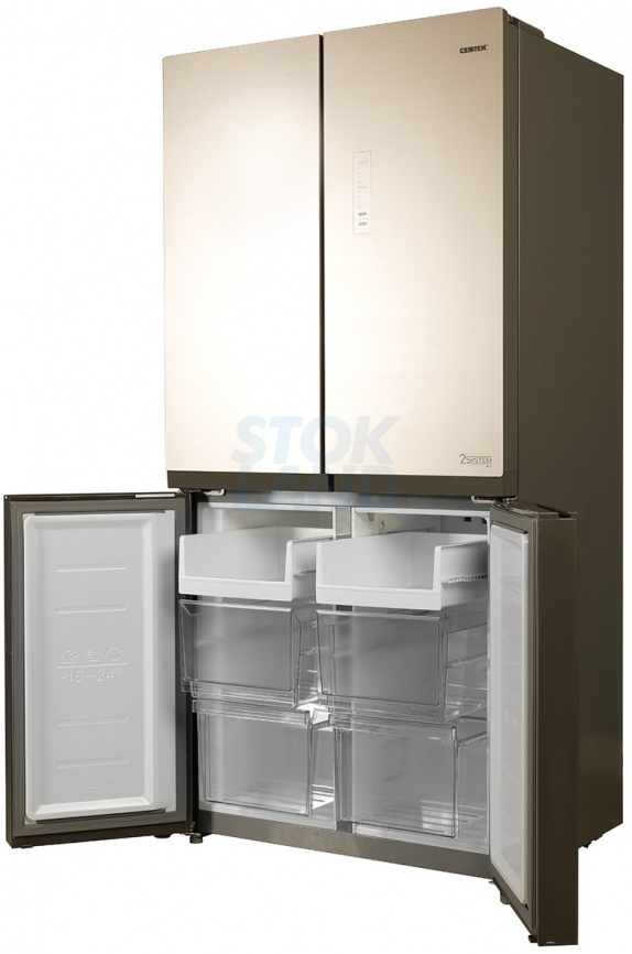 Многокамерный холодильник Centek CT-1756 NF Beige Glass фото 6