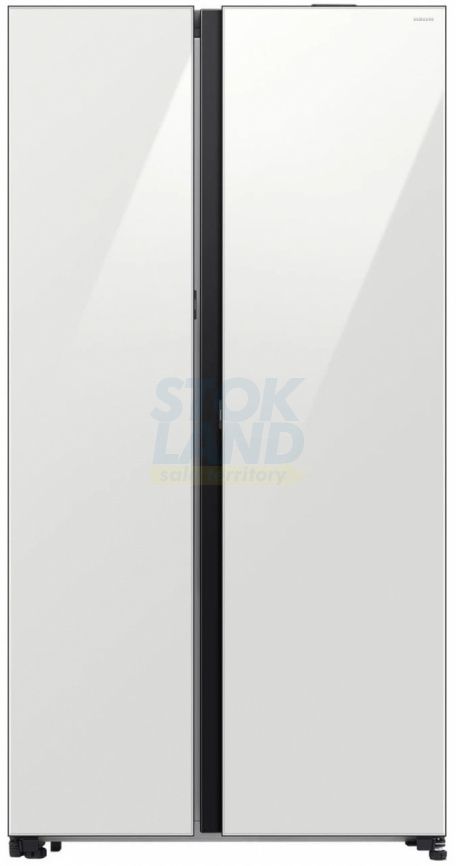 Холодильник Side-by-Side Samsung RS80F65M1WWR белое стекло фото 1