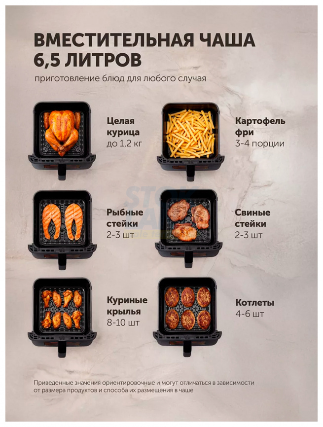 Аэрогриль Polaris PAF 9007WS, черный фото 8