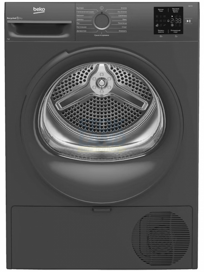 Сушильная машина с тепловым насосом Beko BM3T37220A, антрацит фото 1