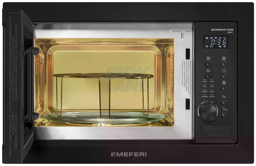 Встраиваемая микроволновая печь СВЧ Meferi MMO6025BK POWER фото 2