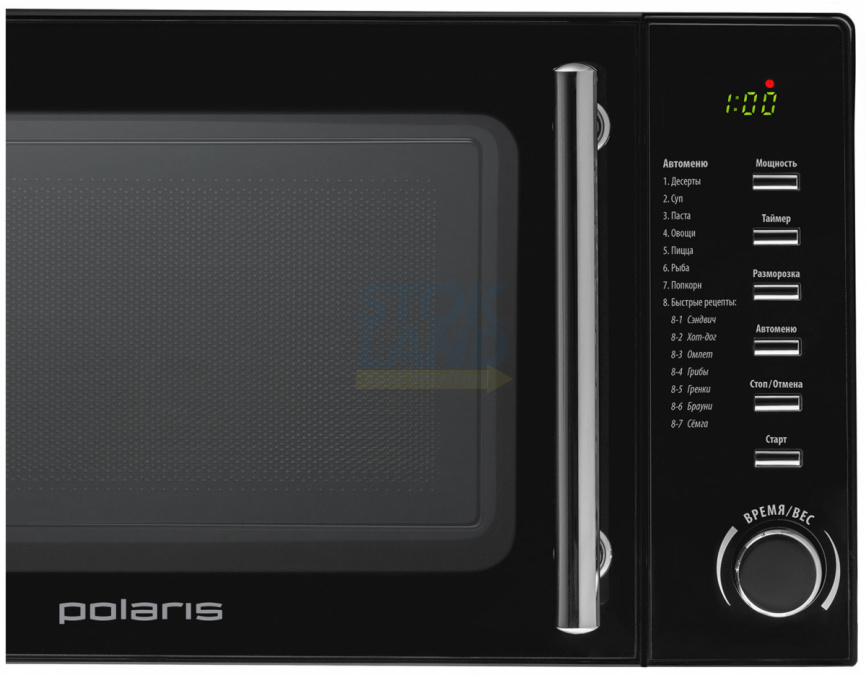 Микроволновая печь - СВЧ Polaris PMO 2002D RUS, чёрный фото 7