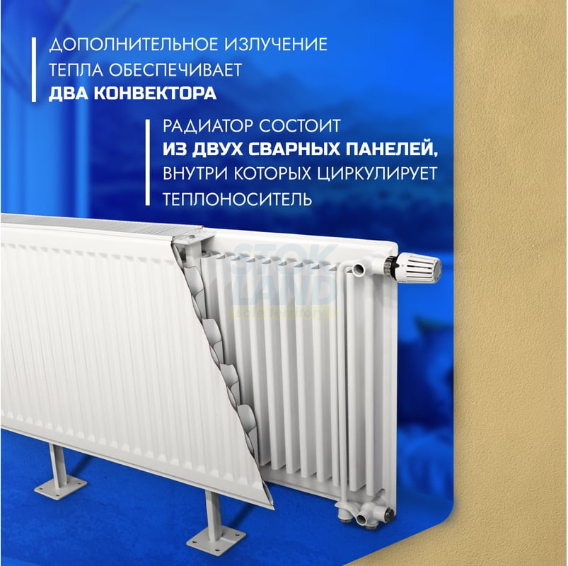 Панельный радиатор Metronex 22, 300х1400, БОКОВОЕ ПОДКЛЮЧЕНИЕ фото 2