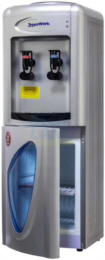 Кулер напольный Aqua Work AW 0.7LDR (серебро), эл.охл, шкаф, нажим кружкой фото 2
