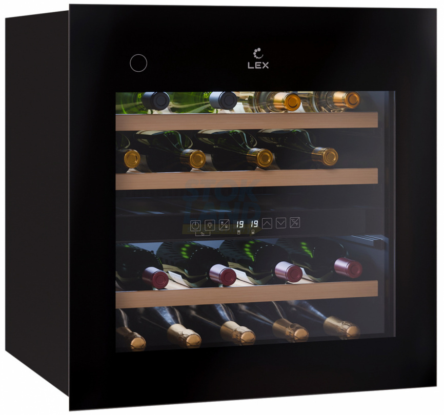 Встраиваемый винный шкаф LEX LWD6036BL dual zone PP фото 3