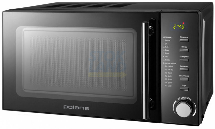Микроволновая печь - СВЧ Polaris PMO 2002D RUS, чёрный фото 3