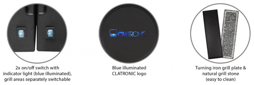 Раклетница Clatronic RG 3678 schwarz фото 7