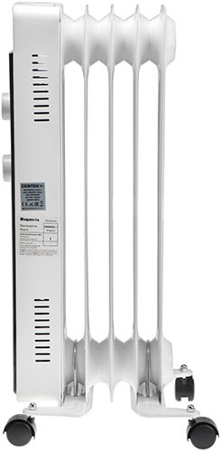 Масляный обогреватель Centek CT-6221-5, белый, 5 секций (12.5 м) фото 4
