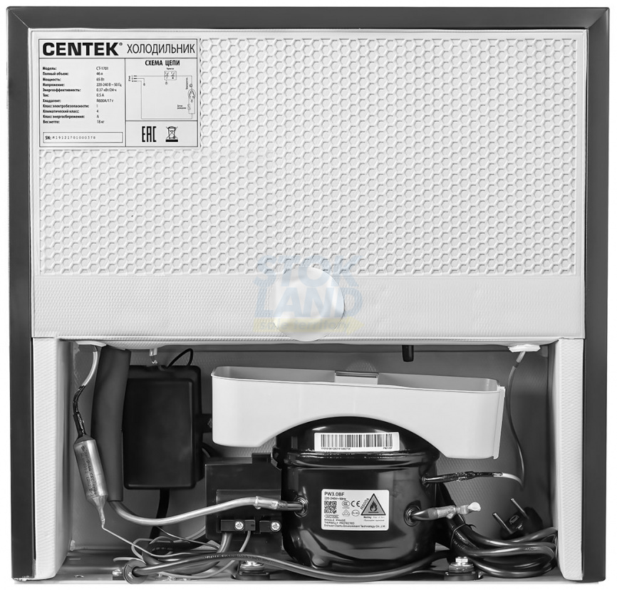 Однокамерный холодильник Centek CT-1701 фото 6