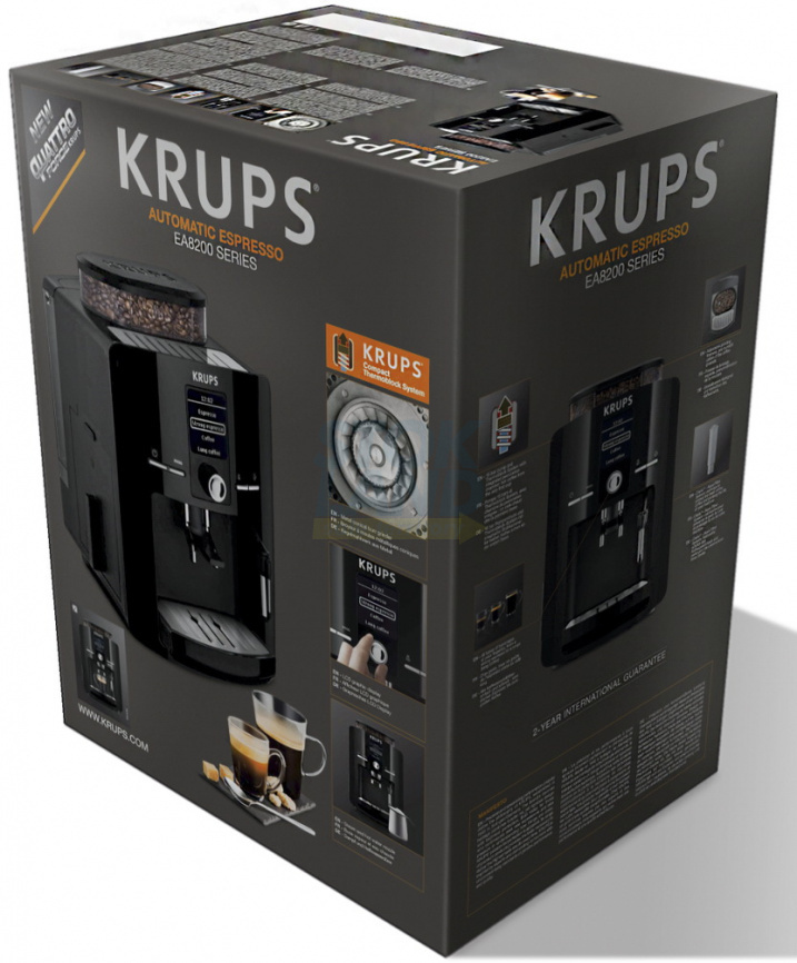 Кофемашина автоматическая Krups Espresseria Quattro Force EA82F010 черный фото 10