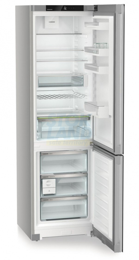 Двухкамерный холодильник Liebherr CNgbc 5723-22 001 NoFrost черное стекло фото 2