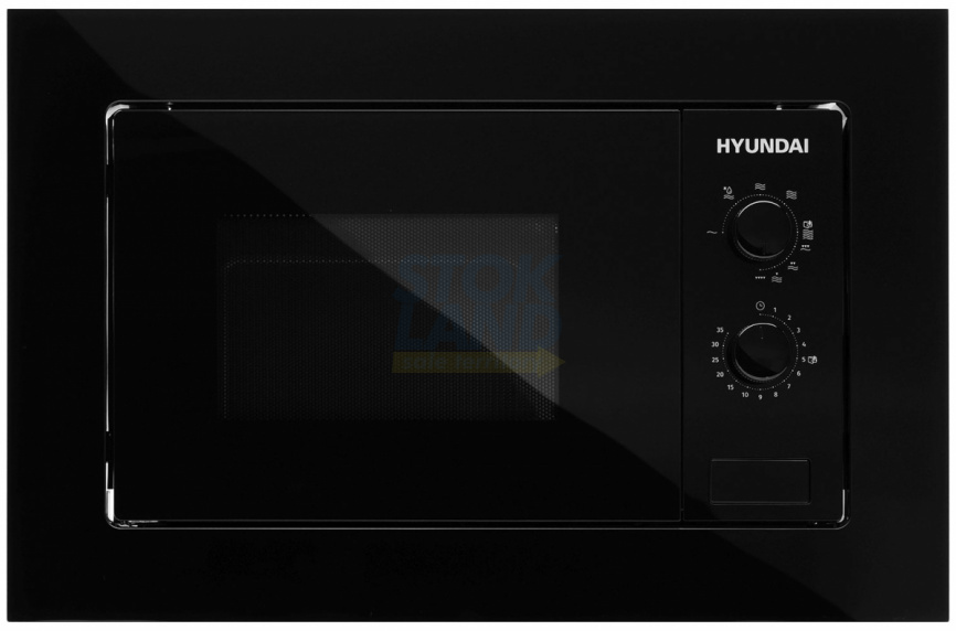 Встраиваемая микроволновая печь СВЧ Hyundai HBW 2030 BG, черный фото 12