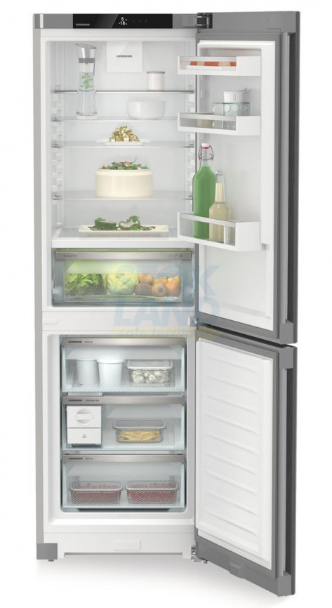 Двухкамерный холодильник Liebherr CBNsfc 5223-22 001 BioFresh NoFrost серебристый фото 5