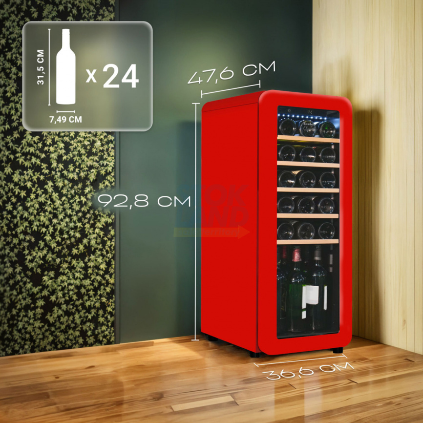 Винный шкаф Tesler CWC-248 RUBY RED фото 7