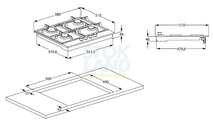 Газовая варочная панель Beko HIAG 64225 SAR фото 2