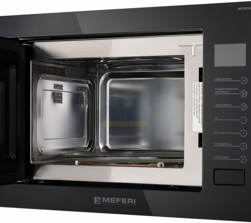 Встраиваемая микроволновая печь СВЧ Meferi MMO6025BK MATT ULTRA фото 5