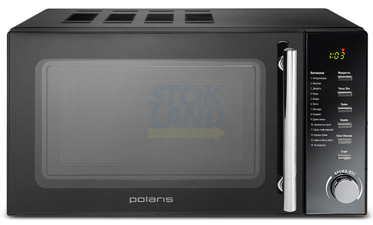 Микроволновая печь - СВЧ Polaris PMO 2002DG RUS, чёрный фото 1
