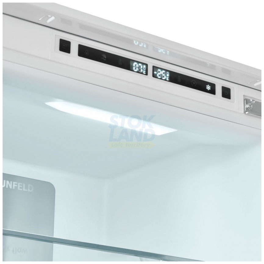 Встраиваемый двухкамерный холодильник Maunfeld MBF177NFWHGR Inverter фото 6