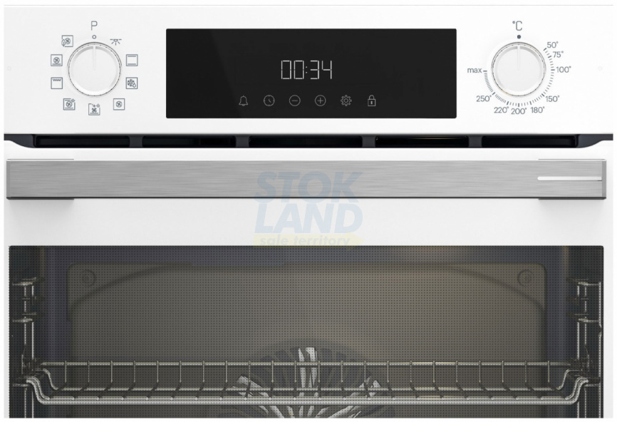 Электрический духовой шкаф Grundig GEBM12300WC белый фото 2