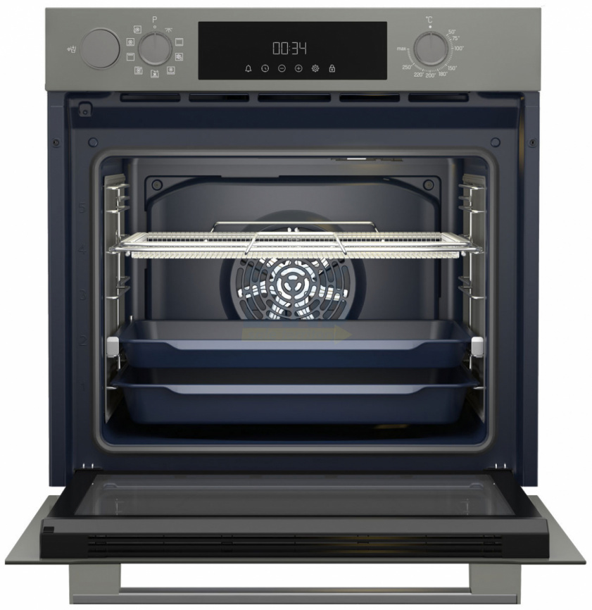 Электрический духовой шкаф Grundig GEBM12300GSA, серый фото 2