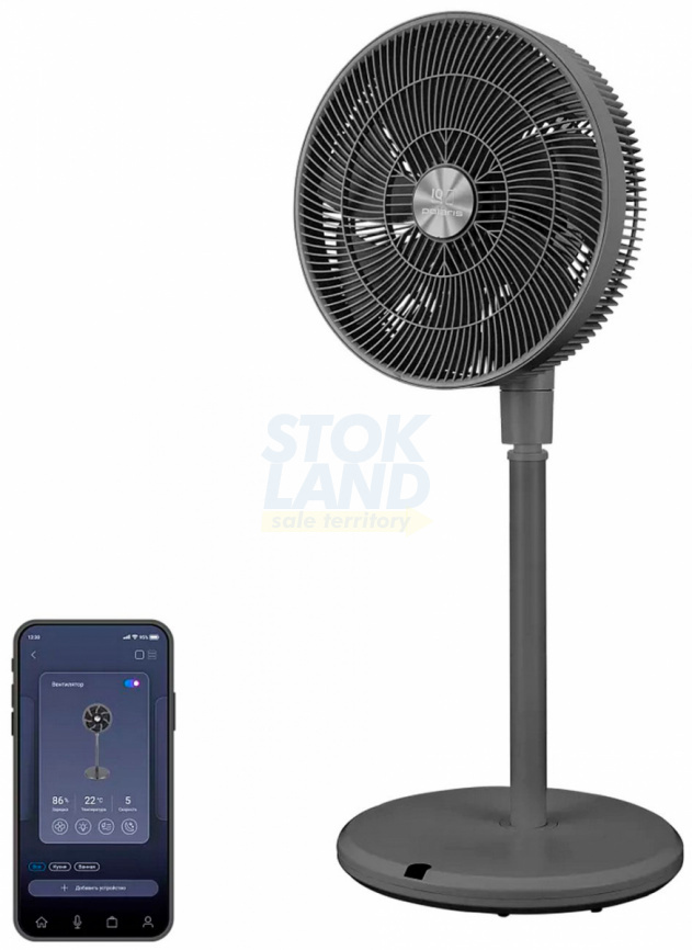 Напольный вентилятор Polaris PSF 3315 WIFI IQ Home, графитовый фото 14