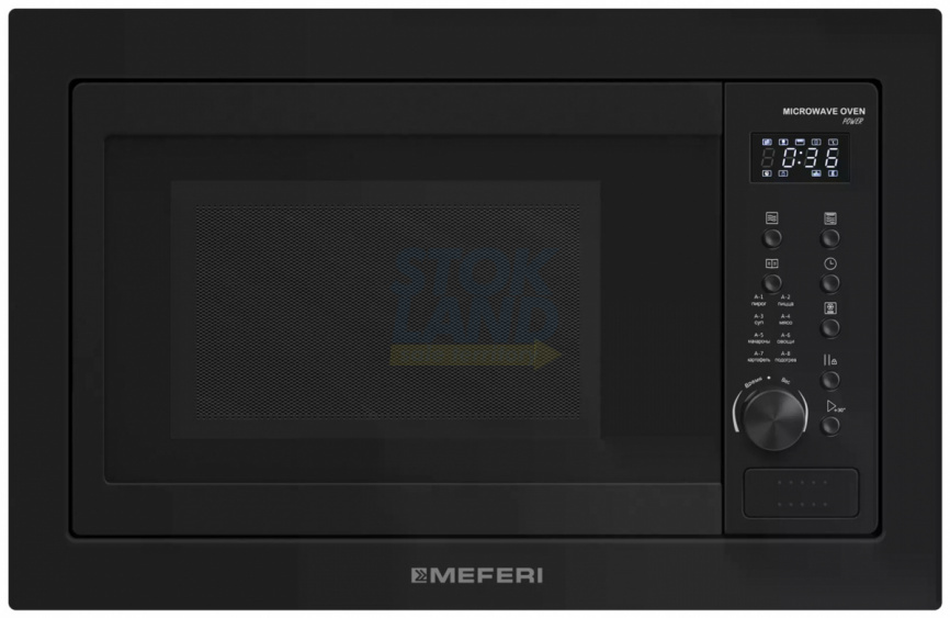 Встраиваемая микроволновая печь СВЧ Meferi MMO6025BK POWER фото 1