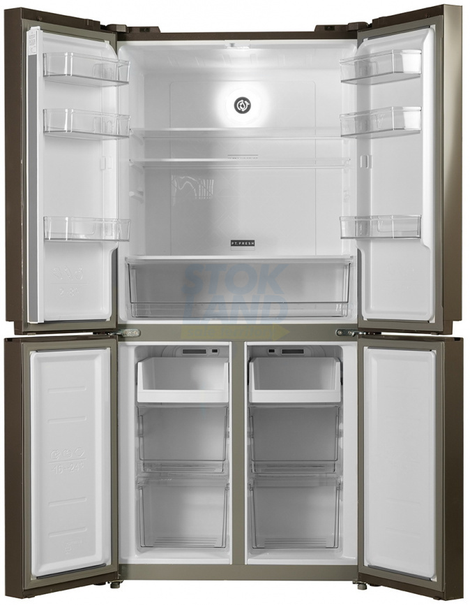 Многокамерный холодильник Centek CT-1756 NF Beige Glass фото 5