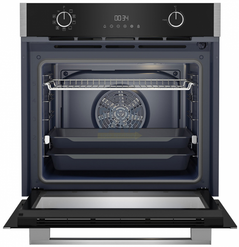Электрический духовой шкаф Grundig GEBM19300BMP, черный/нержавеющая сталь фото 3