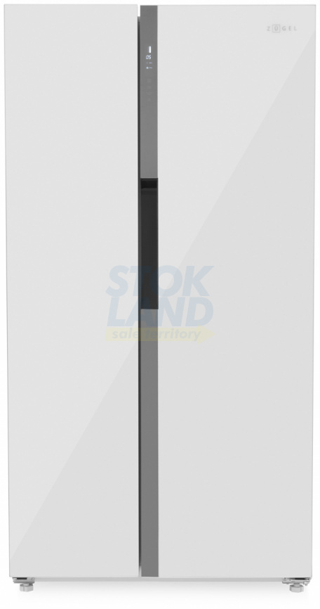Холодильник Side-by-Side Zugel ZRSS630W, белое стекло фото 1