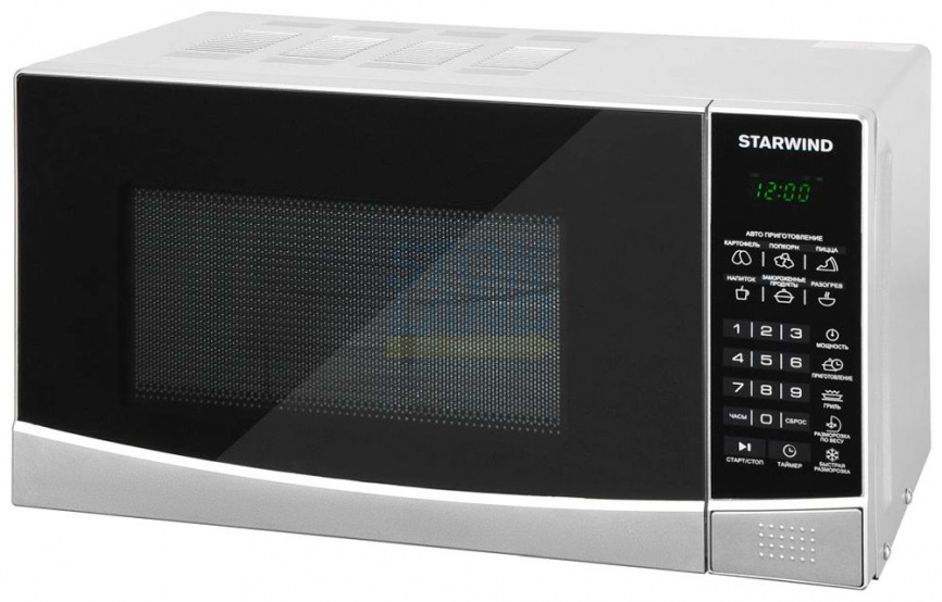 Микроволновая печь - СВЧ Starwind SMW3120 20л. 700 Вт, серебристый/черный фото 1