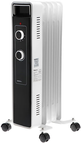 Масляный обогреватель Centek CT-6221-5, белый, 5 секций (12.5 м) фото 2
